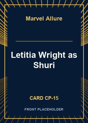 Letitia Wright as Shuri card thumbnail
