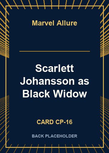 Scarlett Johansson as Black Widow back card image