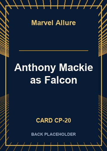 Anthony Mackie as Falcon back card image