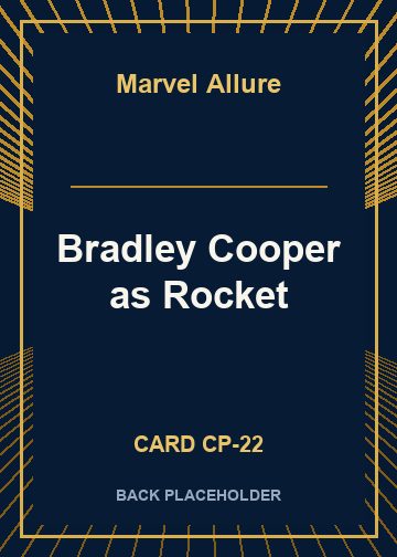 Bradley Cooper as Rocket back card image