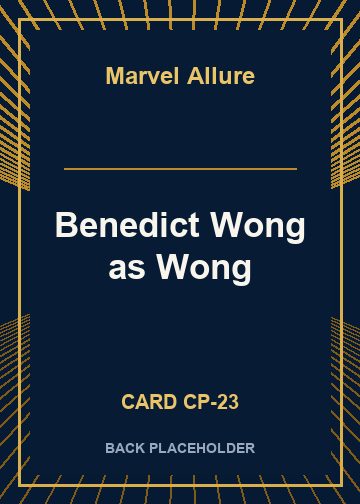 Benedict Wong as Wong back card image