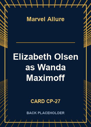 Elizabeth Olsen as Wanda Maximoff back card image
