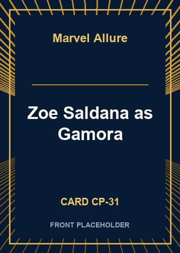 Zoe Saldana as Gamora front card image