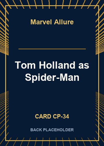 Tom Holland as Spider-Man back card image
