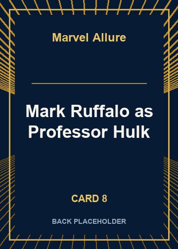 Mark Ruffalo as Professor Hulk back card image