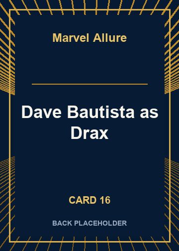 Dave Bautista as Drax back card image