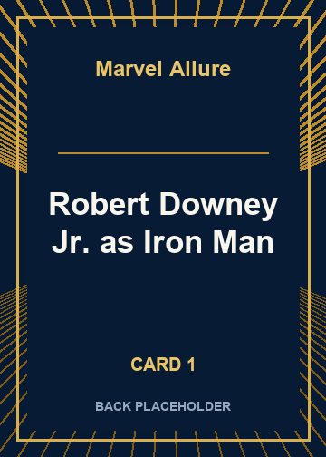 Robert Downey Jr. as Iron Man back card image