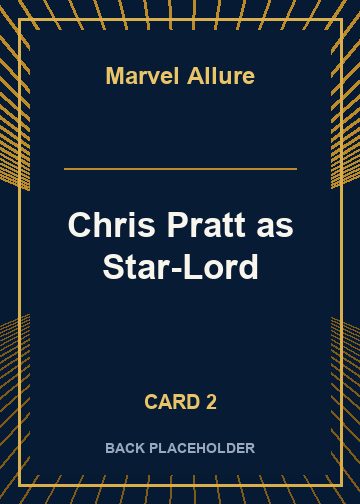 Chris Pratt as Star-Lord back card image