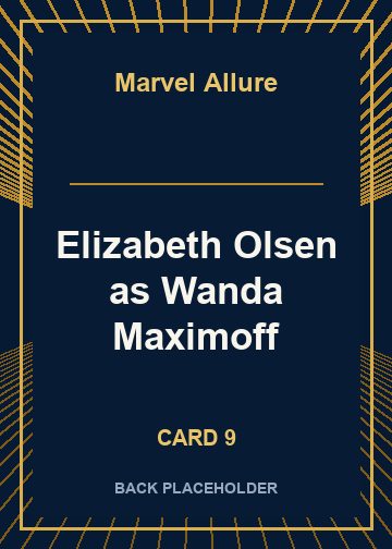 Elizabeth Olsen as Wanda Maximoff back card image
