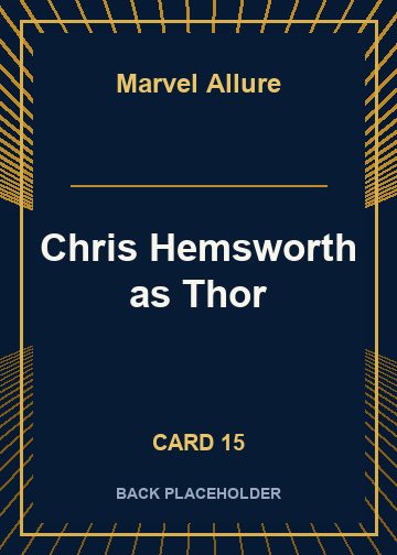 Chris Hemsworth as Thor back card image