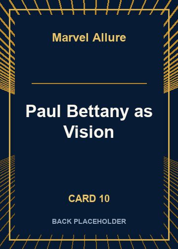 Paul Bettany as Vision back card image
