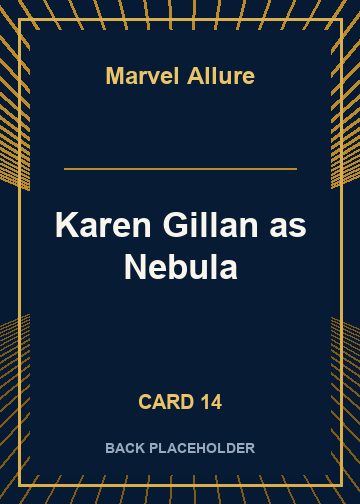 Karen Gillan as Nebula back card image