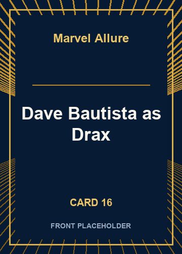 Dave Bautista as Drax front card image