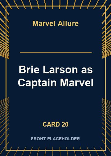 Brie Larson as Captain Marvel card thumbnail