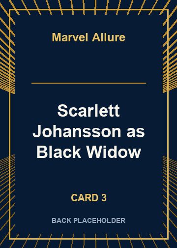 Scarlett Johansson as Black Widow back card image