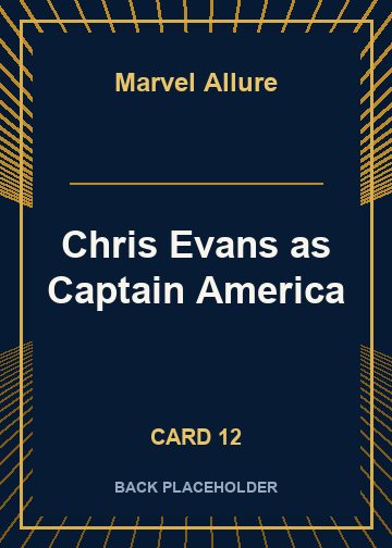 Chris Evans as Captain America back card image