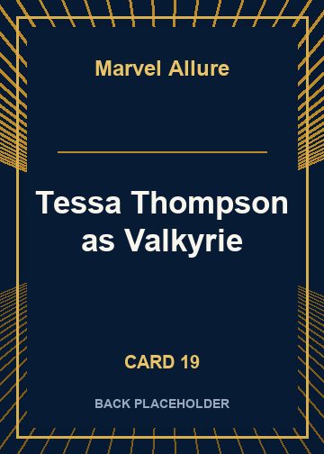 Tessa Thompson as Valkyrie back card image