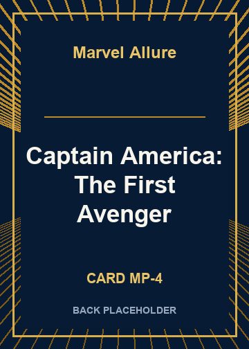 Captain America: The First Avenger back card image