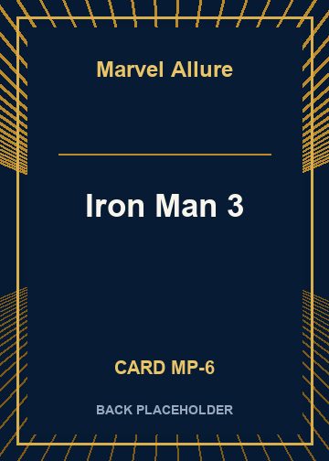 Iron Man 3 back card image