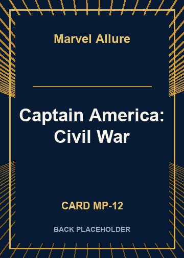 Captain America: Civil War back card image