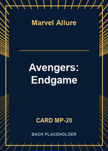 Avengers: Endgame back card image
