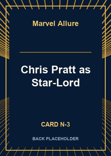 Chris Pratt as Star-Lord back card image