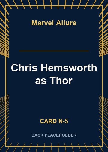Chris Hemsworth as Thor back card image