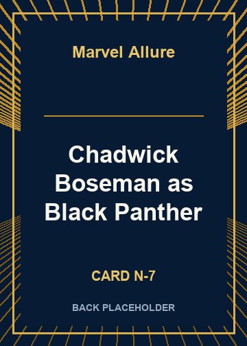 Chadwick Boseman as Black Panther back card image