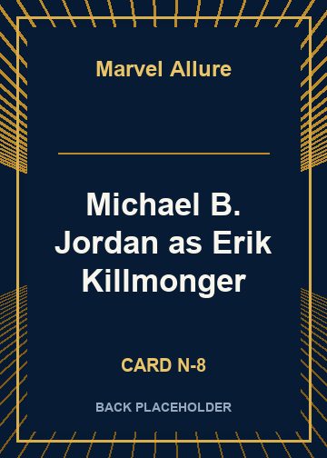 Michael B. Jordan as Erik Killmonger back card image