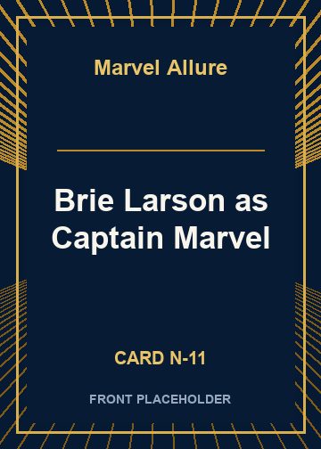 Brie Larson as Captain Marvel card thumbnail