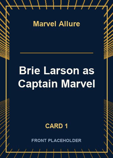 Brie Larson as Captain Marvel front card image