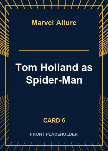 Tom Holland as Spider-Man card thumbnail