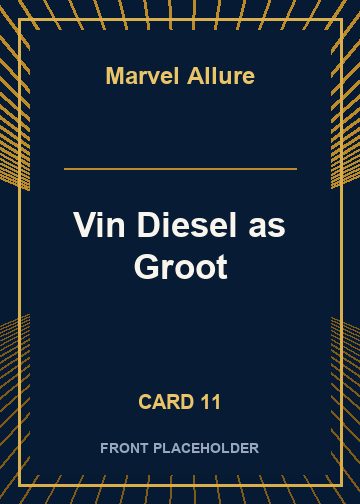 Vin Diesel as Groot card thumbnail