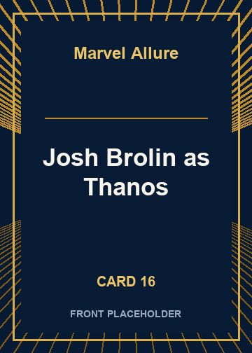 Josh Brolin as Thanos card thumbnail