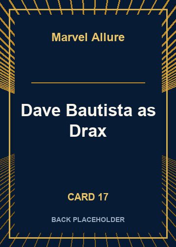 Dave Bautista as Drax back card image