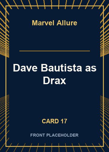 Dave Bautista as Drax front card image