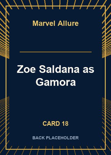 Zoe Saldana as Gamora back card image