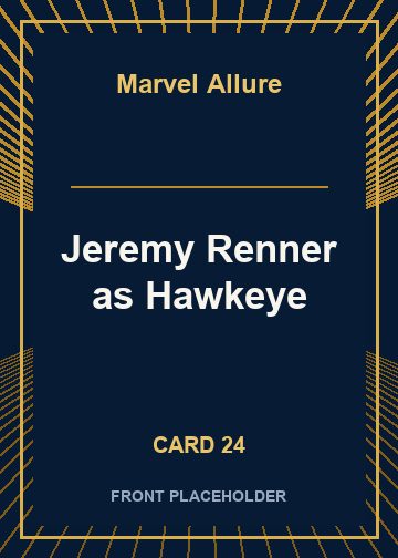 Jeremy Renner as Hawkeye card thumbnail