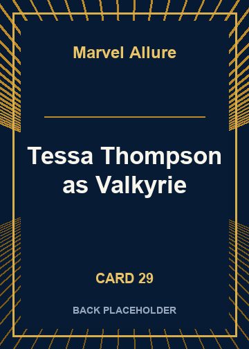 Tessa Thompson as Valkyrie back card image