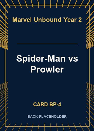 Spider-Man vs Prowler back card image