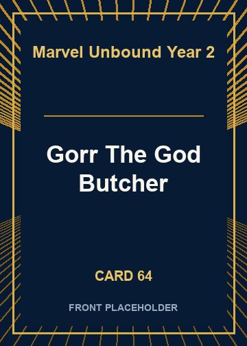 Gorr The God Butcher front card image