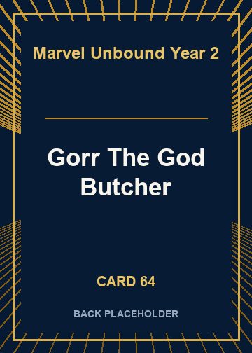 Gorr The God Butcher back card image