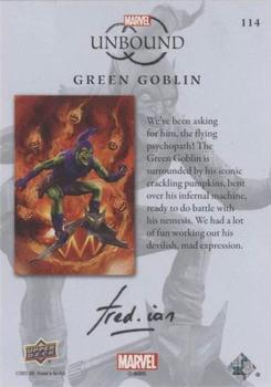 Green Goblin back card image