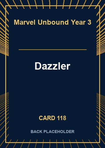 Dazzler back card image