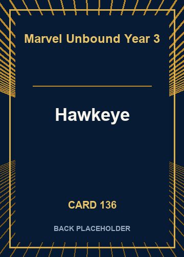 Hawkeye back card image