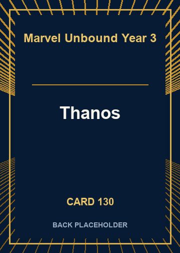 Thanos back artwork