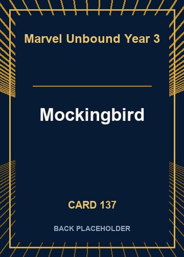 Mockingbird back card image