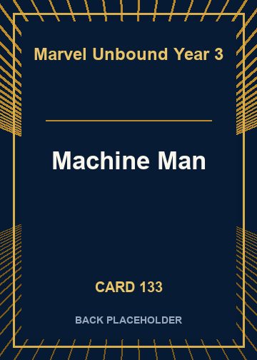 Machine Man back card image