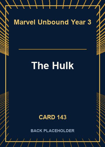 The Hulk back card image