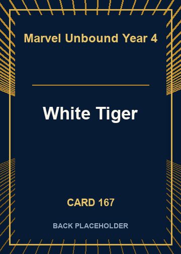 White Tiger back artwork